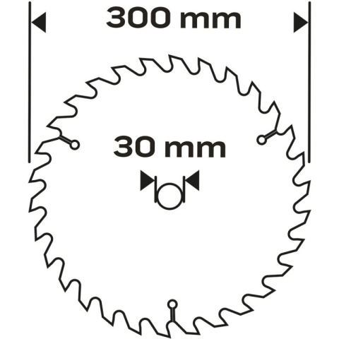 TARCZA DO PILARKI, WIDIOWA 300 x 30 mm, 40 ZĘBÓW 55-606 NEO TOOLS