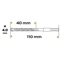 WIERTŁO DO BETONU SDS PLUS, 4 x 110 mm, S4, QUATRO 57-400 NEO TOOLS
