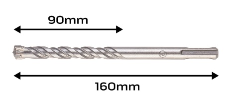 WIERTŁO DO BETONU ZBROJONEGO SDS PLUS 12 x 160 mm, QUATRO 54-116 NEO TOOLS