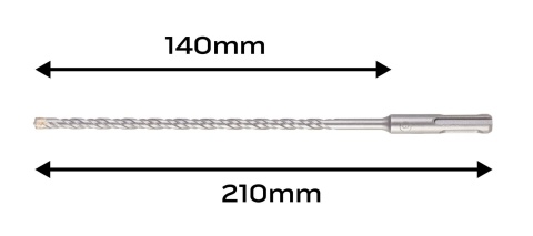 WIERTŁO DO BETONU ZBROJONEGO SDS PLUS 6 x 210 mm, QUATRO 54-102 NEO TOOLS