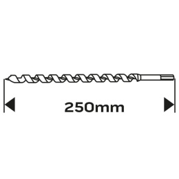 WIERTŁO DO DREWNA SPIRALNE, 12 x 250 mm 57-358 NEO TOOLS