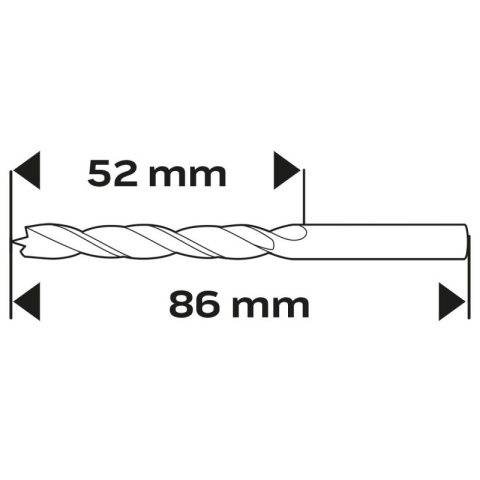 WIERTŁO DO DREWNA SPIRALNE, 5 x 86 mm 57-272 NEO TOOLS