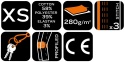SPODNIE ROBOCZE MIX&MATCH, CANVAS, BRĄZOWE, ROZMIAR XS 81-287-1-XS NEO TOOLS