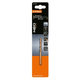 WIERTŁO DO METALU HSS-Co, 4.5 mm 57-028 NEO TOOLS
