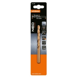 WIERTŁO DO METALU HSS-Co, 8.0 mm 57-046 NEO TOOLS