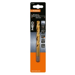 WIERTŁO DO METALU HSS-TiN, 10.0 mm 57-154 NEO TOOLS