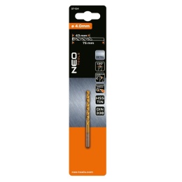 WIERTŁO DO METALU HSS-TiN, 4.0 mm 57-124 NEO TOOLS