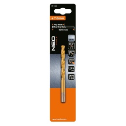 WIERTŁO DO METALU HSS-TiN, 7.0 mm 57-142 NEO TOOLS