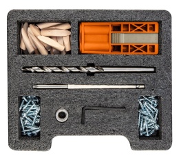 ZESTAW DO POŁĄCZEŃ NIEWIDOCZNYCH, 76 ELEMENTÓW 55-250 NEO TOOLS