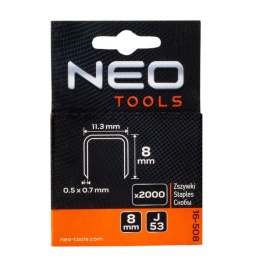 ZSZYWKI TYP J, 8 mm, 2000 szt. 16-508 NEO TOOLS