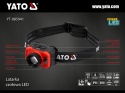 LATARKA CZOŁOWA 600LM AKU, CZUJNIK RUCH YT-085941 YATO