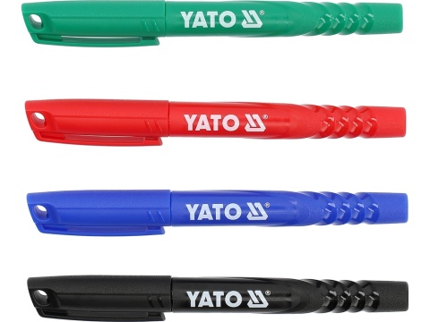 MARKERY TECHNICZNE KPL. 4 SZT / CZARNY-ZIELONY-NIEBIESKI-CZERWONY YT-69304 YATO