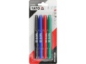MARKERY TECHNICZNE KPL. 4 SZT / CZARNY-ZIELONY-NIEBIESKI-CZERWONY YT-69304 YATO