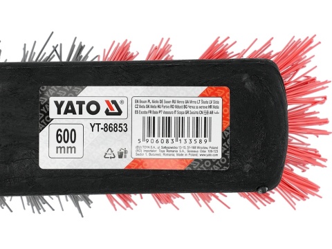 MIOTŁA, SZCZOTKA ULICZNA, OGRODOWA L-600MM Z TRZONKIEM YT-86853 YATO