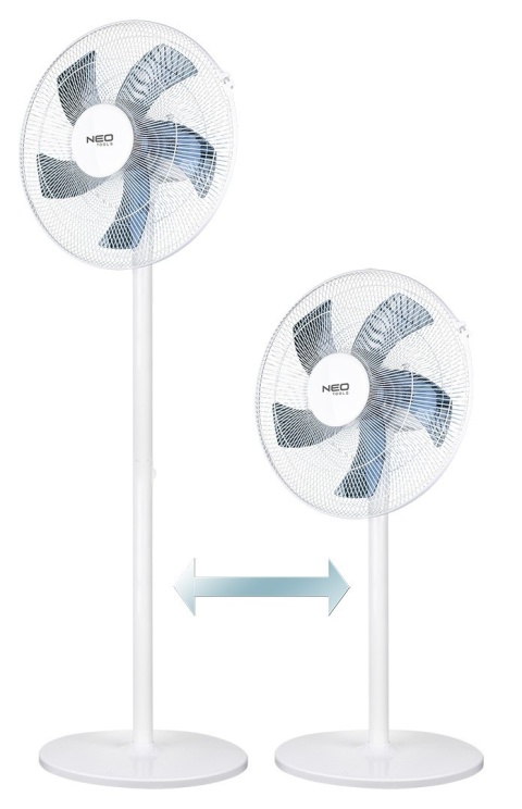 WENTYLATOR PODŁOGOWY 50W, ŚR. 40 cm, 3 PRĘDKOŚCI, OSCYLACJA, BIAŁY 90-015 NEO TOOLS