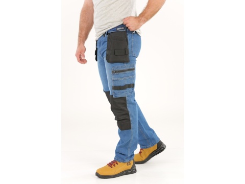 SPODNIE STRETCH JEANS DARK BLUE R. L YT-79052 YATO