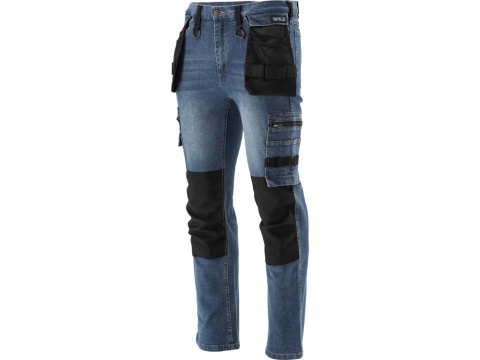 SPODNIE STRETCH JEANS DARK BLUE R. S YT-79050 YATO
