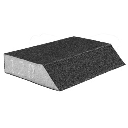 GĄBKA ŚCIERNA 125 x 25 x 90 mm, P120, SKOŚNA 55-923 NEO TOOLS