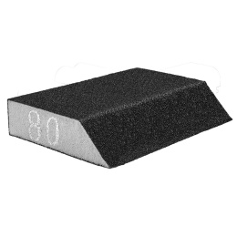 GĄBKA ŚCIERNA 125 x 25 x 90 mm, P80, SKOŚNA 55-922 NEO TOOLS