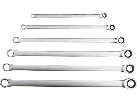 ZESTAW KLUCZY OCZKOWYCH, DŁUGICH Z GRZECHOTKĄ 8-19MM, 6 SZT. YT-50385 YATO
