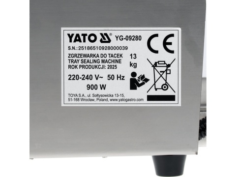ZGRZEWARKA DO TACEK YG-09280 YATO
