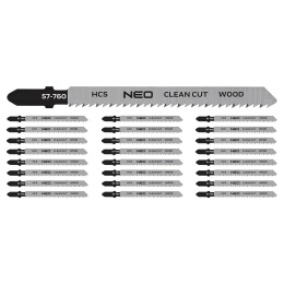 BRZESZCZOTY DO WYRZYNARKI, 10TPI, HCS, UCHWYT TYPU T, 25 szt., CZYSTE CIĘCIE 57-760-25 NEO TOOLS