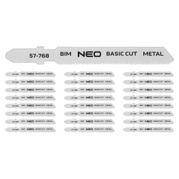 BRZESZCZOTY DO WYRZYNARKI, 21TPI, BIM, UCHWYT TYPU T, KPL. 25 szt. 57-768-25 NEO TOOLS