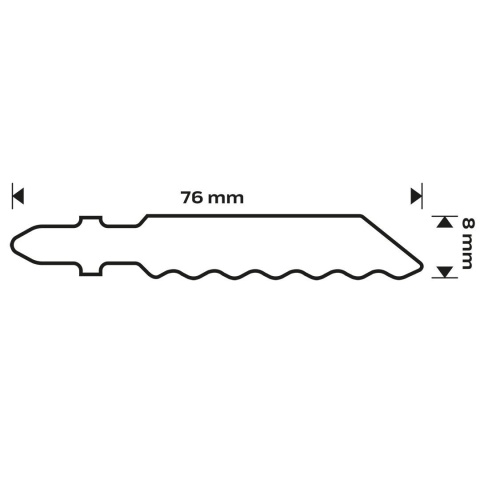 BRZESZCZOTY DO WYRZYNARKI, 21TPI, BIM, UCHWYT TYPU T, KPL. 25 szt. 57-768-25 NEO TOOLS