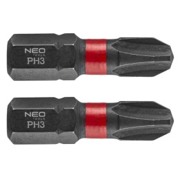 BITY UDAROWE PH3 x 25 mm, 2 szt. 56-502 NEO TOOLS