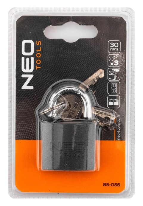 KŁÓDKA 30 mm, 3 KLUCZE 85-056 NEO TOOLS