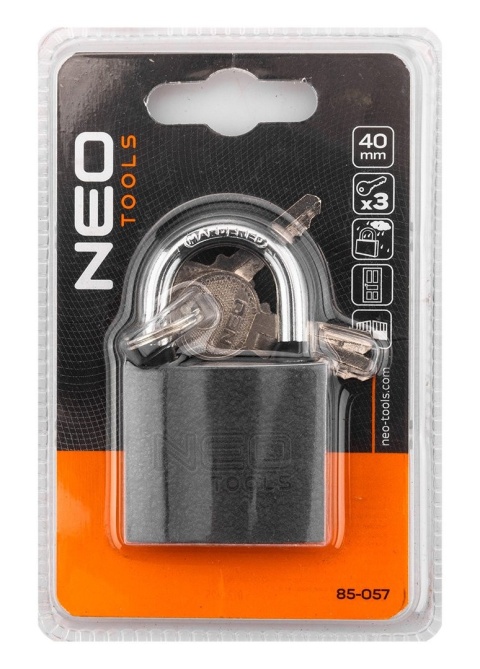 KŁÓDKA 40 mm, 3 KLUCZE 85-057 NEO TOOLS