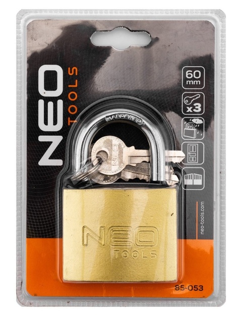 KŁÓDKA 60 mm, 3 KLUCZE 85-053 NEO TOOLS