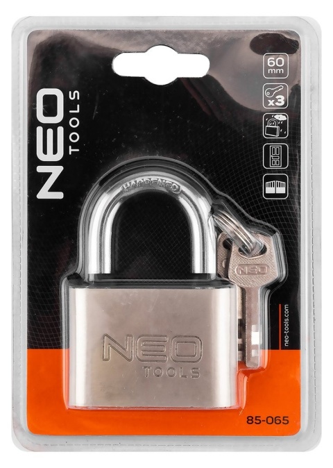 KŁÓDKA 60 mm, 3 KLUCZE 85-065 NEO TOOLS