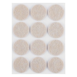 PODKŁADKI FILCOWE OKRĄGŁE SAMOPRZYLEPNE, JASNOBRĄZOWE 28 mm, 12 szt. 85-201 NEO TOOLS