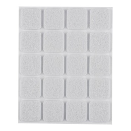 PODKŁADKI FILCOWE SAMOPRZYLEPNE, BIAŁE 20X20 mm, 20 szt. 85-208 NEO TOOLS