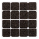 PODKŁADKI FILCOWE SAMOPRZYLEPNE, CIEMNOBRĄZOWE 25X25 mm, 16 szt. 85-212 NEO TOOLS