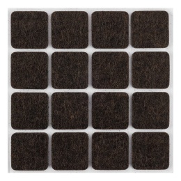 PODKŁADKI FILCOWE SAMOPRZYLEPNE, CIEMNOBRĄZOWE 25X25 mm, 16 szt. 85-212 NEO TOOLS