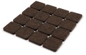PODKŁADKI FILCOWE SAMOPRZYLEPNE, CIEMNOBRĄZOWE 25X25 mm, 16 szt. 85-212 NEO TOOLS