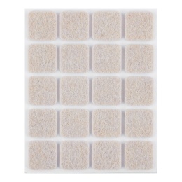 PODKŁADKI FILCOWE SAMOPRZYLEPNE, JASNOBRĄZOWE 20X20 mm, 20 szt. 85-203 NEO TOOLS