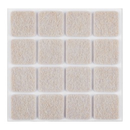PODKŁADKI FILCOWE SAMOPRZYLEPNE, JASNOBRĄZOWE 25X25 mm, 16 szt. 85-204 NEO TOOLS
