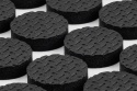 PODKŁADKI Z PIANKI OKRĄGŁE SAMOPRZYLEPNE, CZARNE 20 mm, 20 szt. 85-216 NEO TOOLS