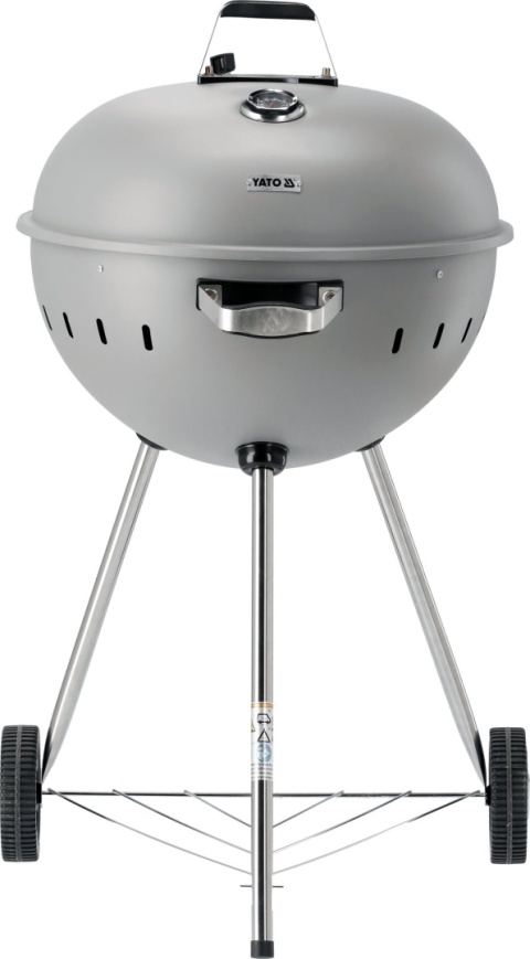 GRILL WĘGLOWY OKRĄGŁY 54CM SZARY