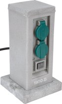Gniazdo ogrodowe imitacja kamienia 4 × 230 V IP44 Yato YT-81273 – dodatkowe ujęcie 2