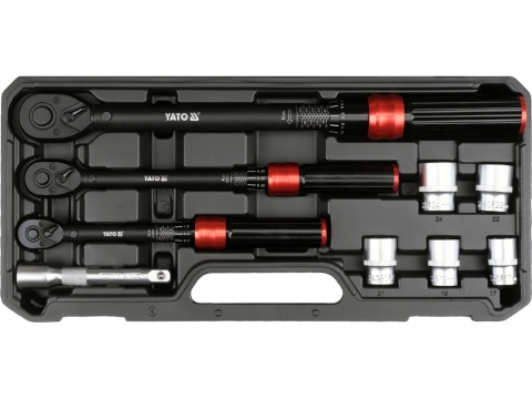 Zestaw dynamometryczny 2–220 Nm 9 szt. Yato YT-07716