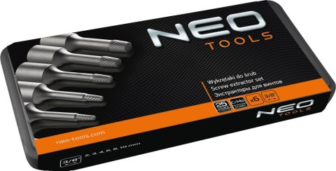 Wykrętaki do śrub, zestaw 6 szt. 09-605 NEO
