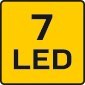 LATARKA CZOŁOWA 7 x LED, 3xAAA 94W817 TOPEX