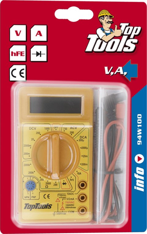 MIERNIK ELEKTRONICZNY 94W100 TOPTOOLS