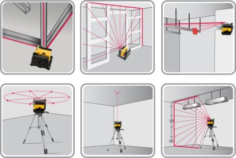Poziomnica laserowa obrotowa, statyw 29C908 TOPEX