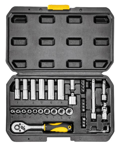 KLUCZE NASADOWE 1/4", 36 szt. 38D669 TOPEX KLUCZE NASADOWE 1/4", 36 szt. 38D669 TOPEX