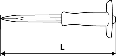 PRZEBIJAK Z OCHRANIACZEM 400x19mm 03A169 TOPEX